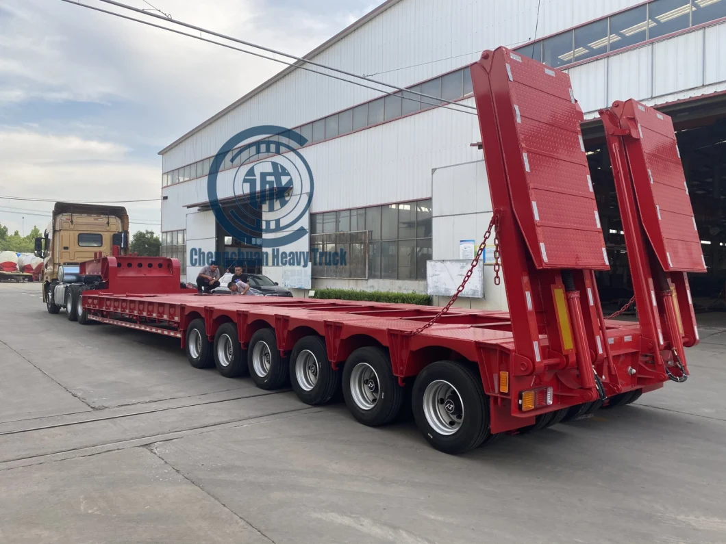 Special Vehicle Transportation Low Bed Semi Trailer Lowbed Trailer for Machine Low Boy Semitrailer