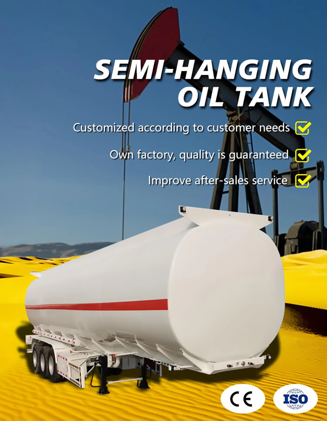 China Factory Oil Water Milk Diesel Tanker Tank Semi Trailer for Sale