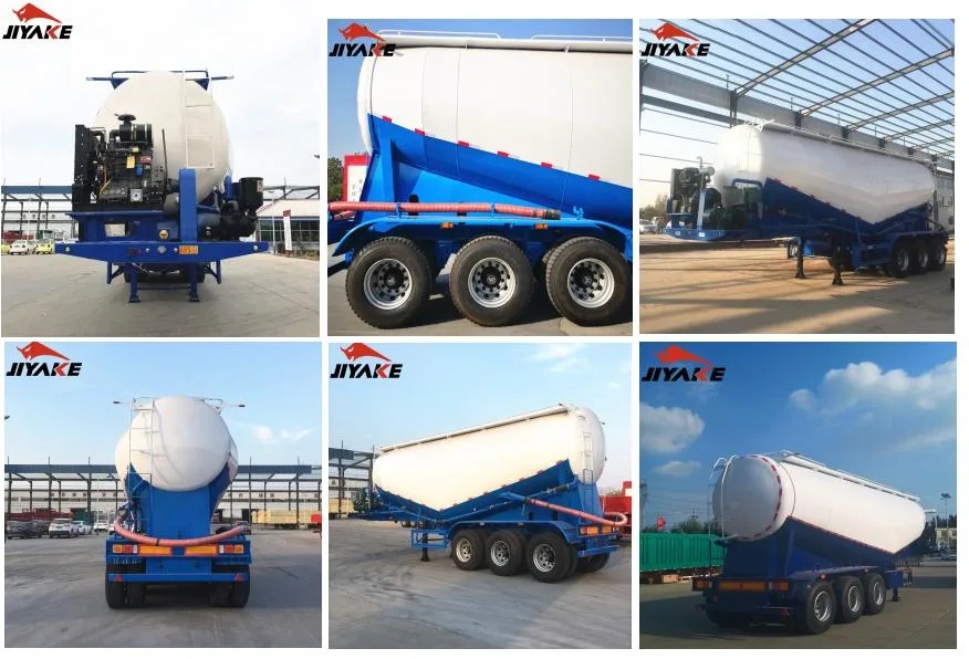 Jiyake 50cbm Professional Bulk Cement Dry Powder Special Tank Truck Semi Trailer