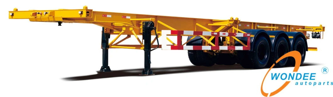 40 Feet Tri-Axles Skeleton Container Semitrailer From China Manufacturer