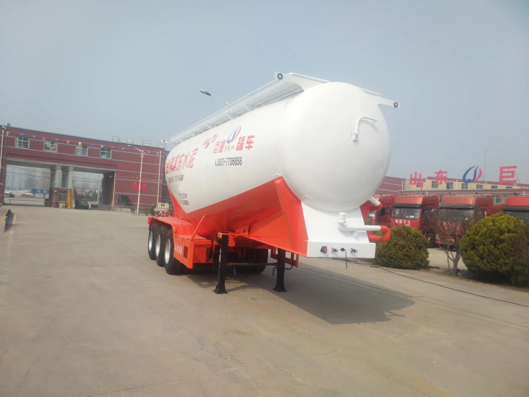 China 40 Cbm Bulk Cement Tanker Semi Tailer Dry Bulk Powder Tank Silo Truck Semi Trailer