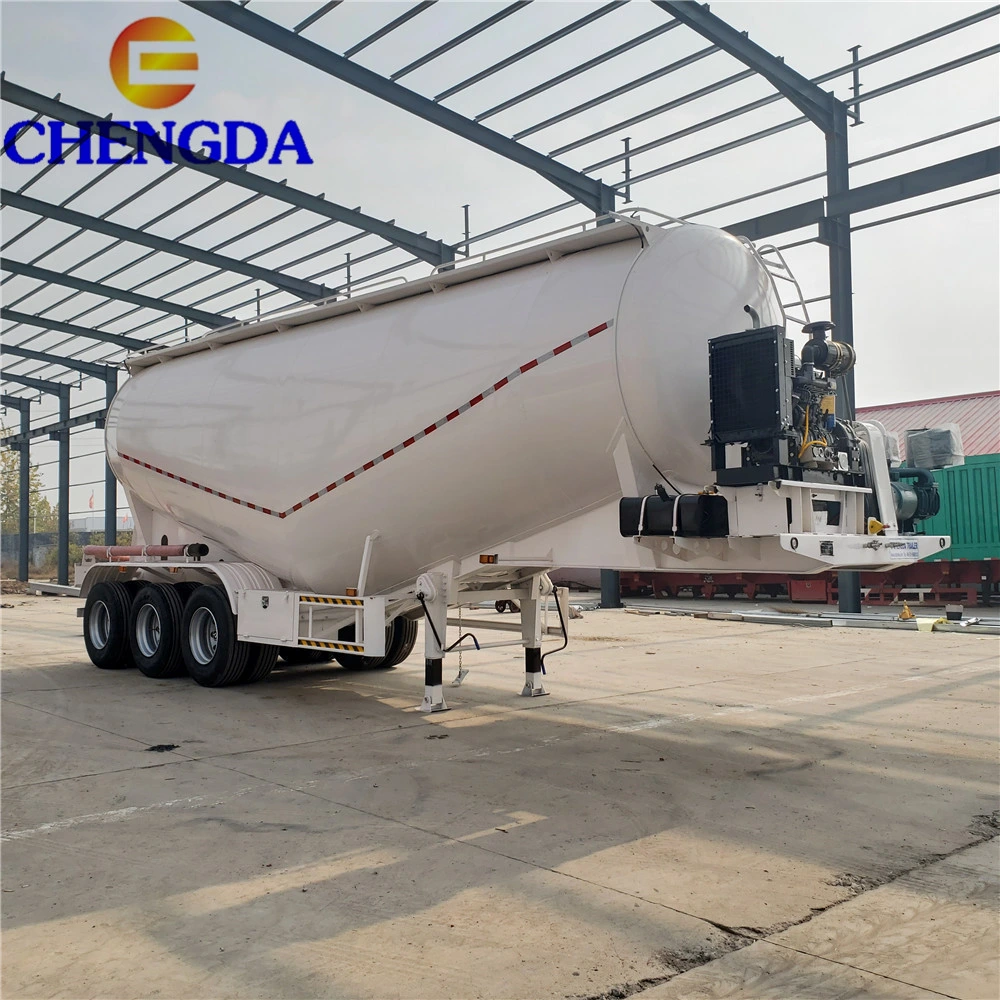 Factory V-Shape 3axles 40cbm Powder Tanker Bulk Cement Tank Semi Trailer