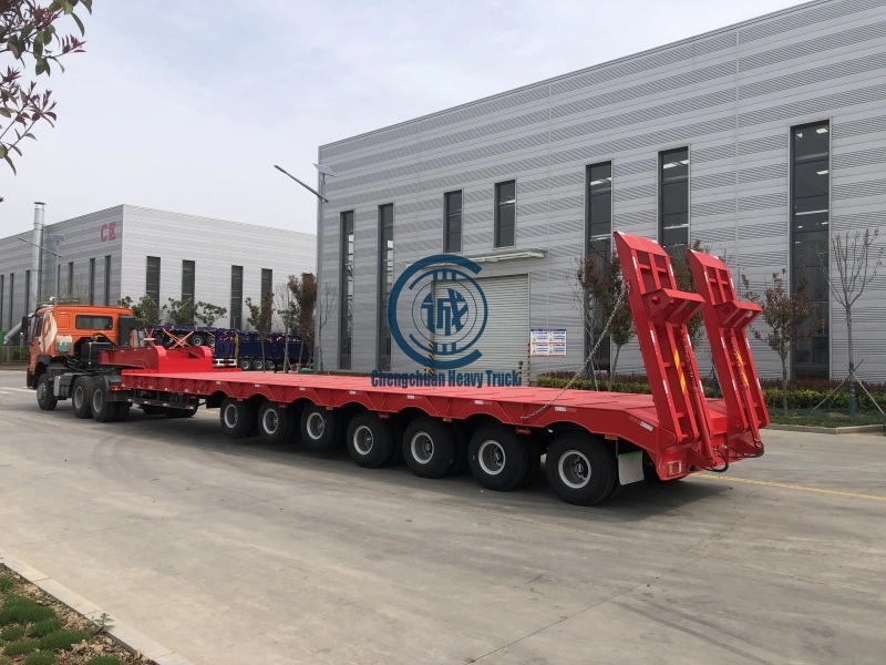 Low Bed 40-120 Ton Semi Trailer Dimensions 7 Axle for Sale Semi Trailer Axle Made in China