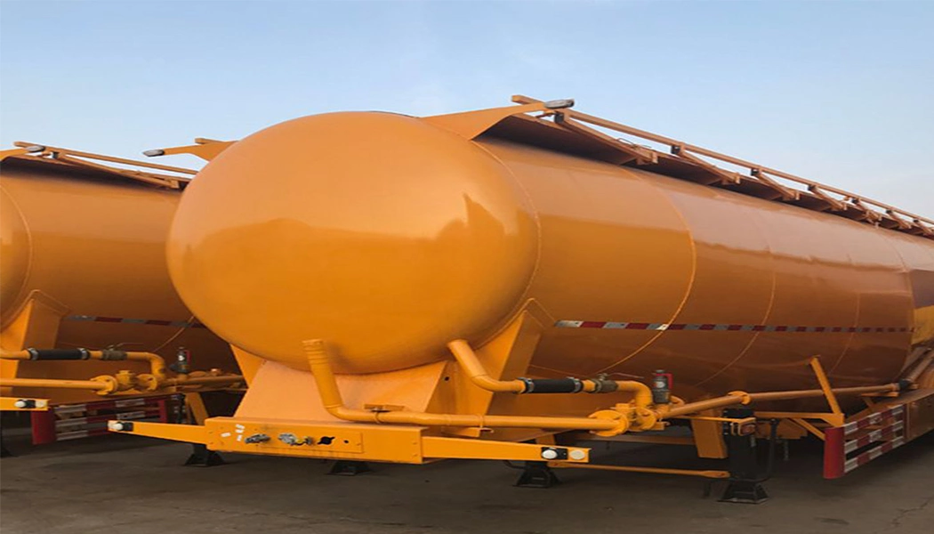 China 40 Cbm Bulk Cement Tanker Semi Tailer Dry Bulk Powder Tank Silo Truck Semi Trailer