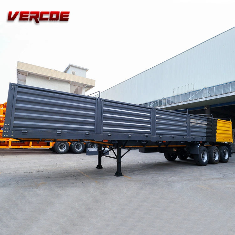 2 3 4 Axlle 30 50 60ton Side Wall Livestock Stake Heavy Duty Bulk Transport Semi Truck Fence Enclosed Cargo Semi Trailer