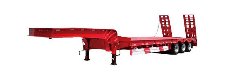 Hydraulic Ladder 3axles Heavy Duty 60ton 80tons Low Bed Semi Trailers Lowbed Trailer Lowboy Axle for Sale in Africa