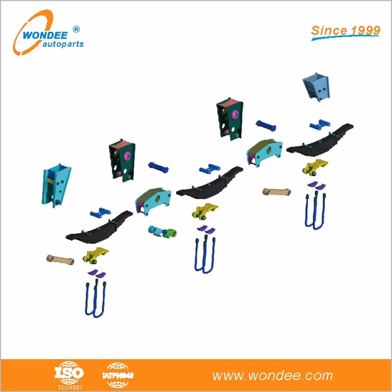 Suspensões mecânicas do tipo americano de autopeças para semi-reboques e caminhões pesados