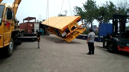 Semi-reboque especial para transporte de contêineres 20 pés 40 pés para venda